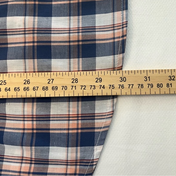 Women's Wrangler Essential Western Anthem Blue Plaid Long Sleeve Shirt Size XL - Picture 10 of 12